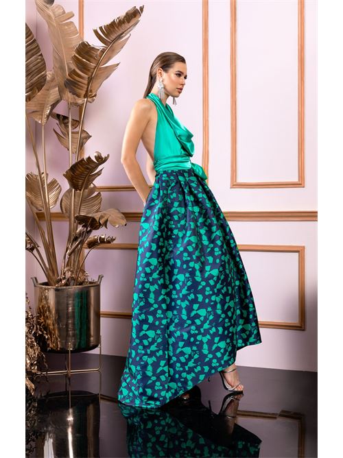 Abito lungo Nefertari Couture NEFERTARI | 971123-VERDE MARINO